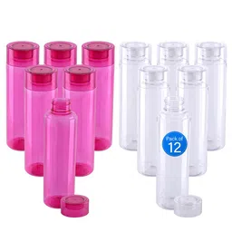 Kuber Industries White & Red Set of 6 Plastic Solid Water Bottle-26