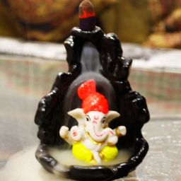Smoke Fountain Ganesha Idol Decorative Polyresin Incense Holder-image-71