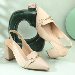 MIORAH Leather Block Pumps-9