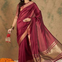 HMP Fashion Zari Pure Silk Saree-image-90