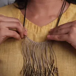 Studio Anviksha Artificial Beaded Tasselled Statement Necklace image 4