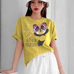 LECOWAR Typography Printed Round Neck T-shirt-picture-30