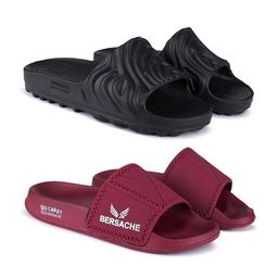 BERSACHE Men Set Of 2 Rubber Sliders-35