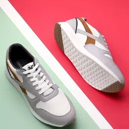 Cantabil Men Colourblocked PU Sneakers-image-80