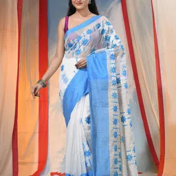 DESH BIDESH Women Embellished Printed Pure Cotton Saree-picture-14