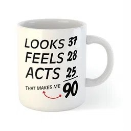 ARTBUG White Printed Ceramic Glossy Core Set of Cups and Mugs image 5