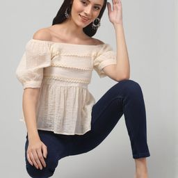 clobug Women Off-Shoulder Peplum Top-image-21