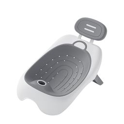 GUCHIGU White & Grey Infants Soft Anti-Slip BathTub-32