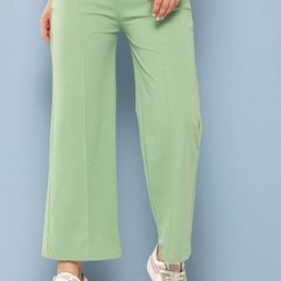 BAESD Girls Cotton Pleated Mid-Rise Relaxed Fit Regular Trousers-picture-42