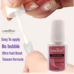 Nail Art White Brush On Nail Glue-11