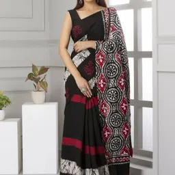 Lovwear Women Black Sarees-picture-30