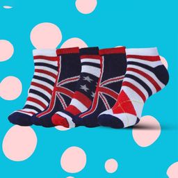 MJE Men Pack Of 5 Patterned Ankle Length Socks-image-74