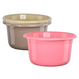 Aura Pink & Beige 3 Pieces Bath Accessories Set-37