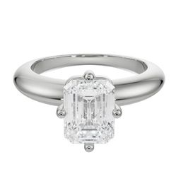 EmoriRegular 18 Kt Emerald Diamond White Gold Ring-image-27