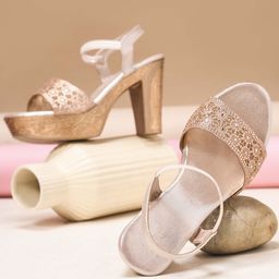 Froh Feet Women Embllished Synthetic Party Regular Block Sandals-picture-28