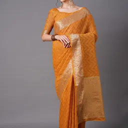 all about you Striped Woven Design Banarasi Saree-image-52