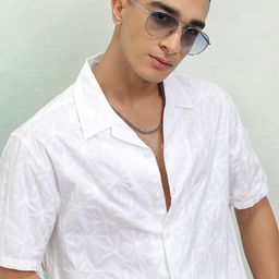 HIGHLANDER Men Cuban Collar Floral Printed Cotton Relaxed Fit Casual Shirt-picture-44