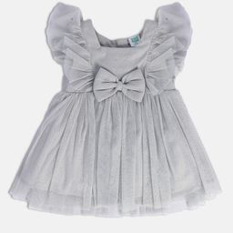 MINI KLUB Girls Flutter Sleeve Fit & Flare Dress-picture-55