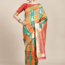 KALINI Woven Design Zari Saree-image-41