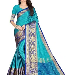 SHIV FASHION Women Silk Blend Sarees-image-94