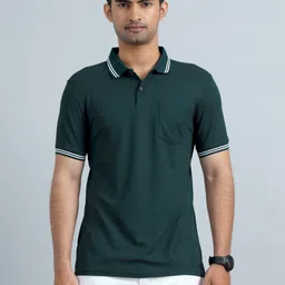 ECOLINE Clothing Men Antimicrobial Solid Polo Collar T-shirt-image-37