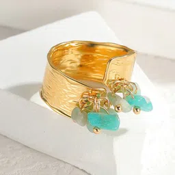 Just Lil Things Irregular Stone Studded Adjustable Finger Ring image 1