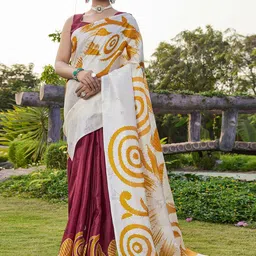 KALINI Women Geometric Printed Saree-image-47
