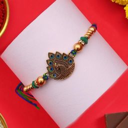 Ziory Peacock Feather Rakhi-image-53