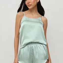 HOUSE OF S Shoulder Strap Satin Nightsuit-image-92