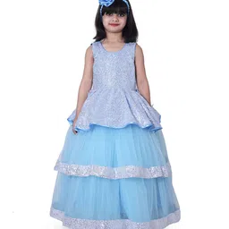 Wish little Girls Embellished Peplum Maxi Dress-image-97