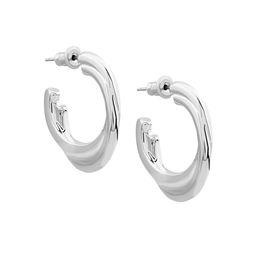 Accessorize Chunky Twist Circular Half Hoop Earrings image 3