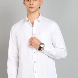 Men Slim Fit Solid Casual Shirt-image-58