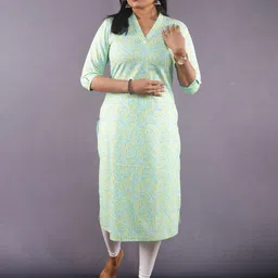 ZARIA Women Paisley Striped Thread Work Kurta-18