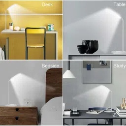 ngi store Powerful Rechargeable Emergency Table Lamp / Student Reading Light / Led Foldable Desk Lamp TABLE LAMP(White) Study Lamp image 4