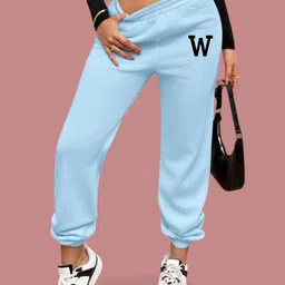 SAAHASAM Women Solid Printed Relaxed Loose Fit Flat-Front Joggers Trousers-image-23