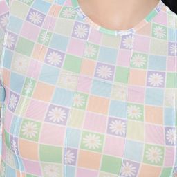 Sugercandy Checked Net Crop Top image 3