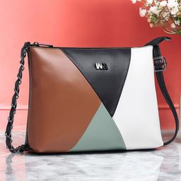 WOMEN MARKS Colourblocked PU Sling Bag-12