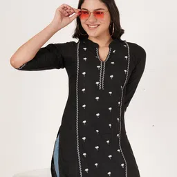 Ethic Glance Ethnic Motifs Embroidered Thread Work Kurti-picture-21