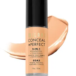 MILANI 2 In 1 Waterproof Foundation + Concealer- 30 ml- Warm Natural-picture-49