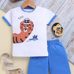 Toonyport Boys Printed Round Neck T-shirt With Shorts-image-92