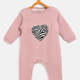 JWAAQ Infants Printed Winter Romper With Fur Lined-image-67