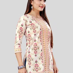 Saree Swarg Ethnic Motifs Printed Regular A-Line Kurti image 2