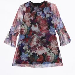 Allen Solly Junior Girls Floral Flared Sleeve A-Line Dress-image-78