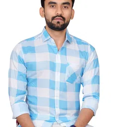 Metronaut Men Spread Collar Buffalo Checked Casual Shirt-image-26
