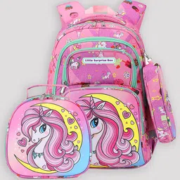 Little Surprise Box LLP Kids Backpac Lunch Bag and Stationery Pouch-17