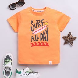 Happy Faces Kids Boys Typography Printed Pure Cotton T-Shirt-image-88