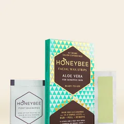 Honeybee Set Of 2 Aloe Vera Facial Wax Strips - 12 Strips & 2 Post Wax Wipes Each-picture-11