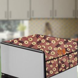 The Furnishing Tree Brown Printed Refrigerator Cover-image-81