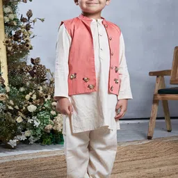 Vivedkids Boys Regular Pure Cotton Kurta with Trousers-image-68