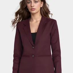 Moda Rapido Notched Lapel Collar Single-Breasted Formal Blazer-picture-23